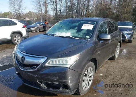 2014 Acura Mdx Technology Package from USA, damaged, VIN 5FRYD4H49EB033401